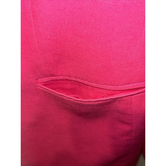 J. CREW RE-IMAGINED COLLECTION Blazer Linen Blend 1 Button Women’s 8 Pink - Picture 8 of 16